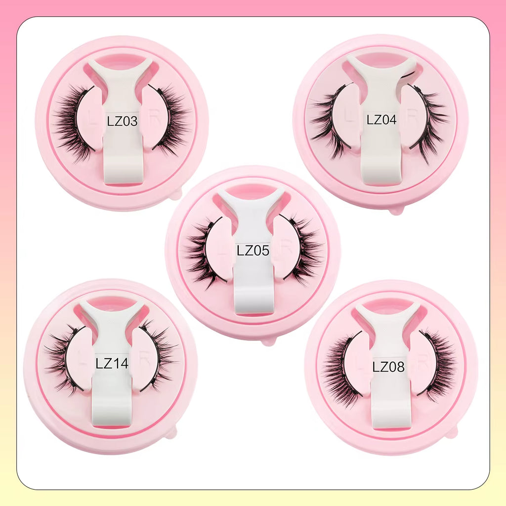 Wholesale 5/1 Pair Magnetic Eyelashes with Tweezer Set Reusable Magnetic Lash Extension Natural Curler False Eyelashes Makeup