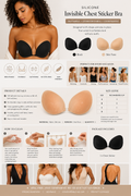 Sexy Women Invisible Push up Bra Self-Adhesive Silicone Bust Front Closure Sticky Bra Skin Backless Strapless Bra